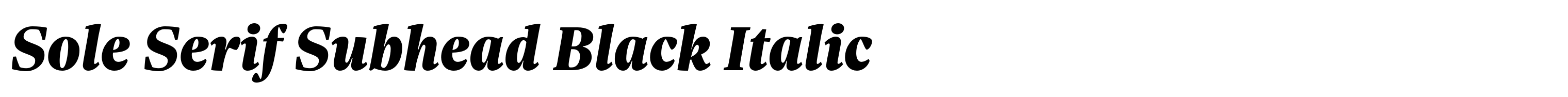 Sole Serif Subhead Black Italic